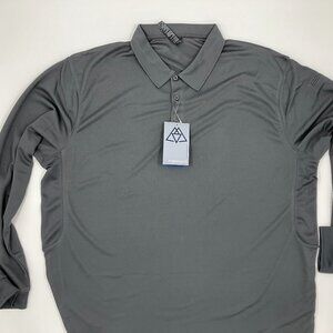 Haimont Mens Performance Polos Long Sleeve Golf Shirts - Moisture Wicking